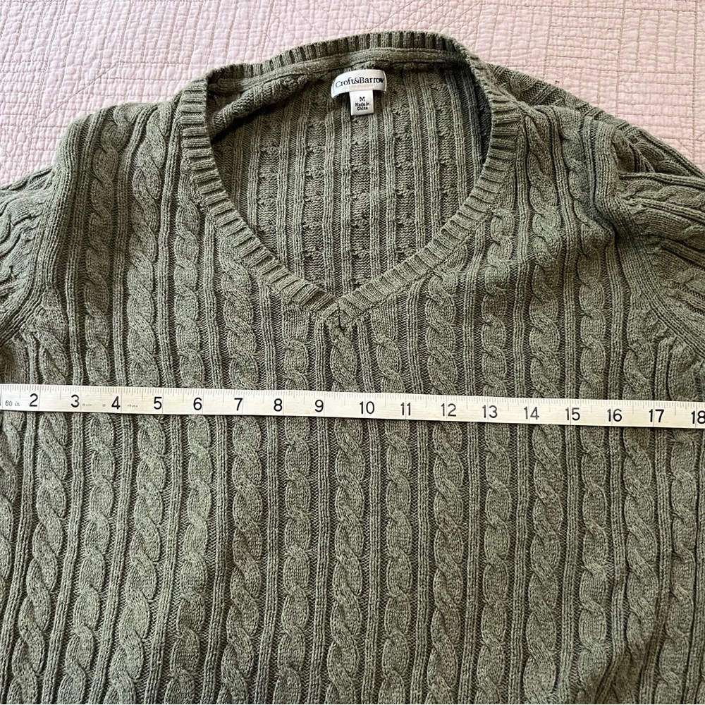 🍃 Cozy Cable Knit Sweater – Sage Green, Size M 🍃 - Picture 4 of 10